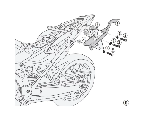 Givi 1179FZ Top Case Support Bracket Kit Honda Africa Twin 2020-2021 1179FZ Rack Only / Black [Open Box]