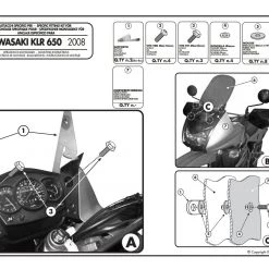 Givi Windshield Fit Kits -Givi Sales Store givi d408 kit windshield fit kit kawasaki klr65020082016