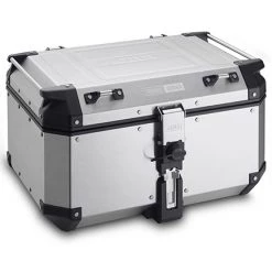 Givi Outback 58 Liter Monokey Top Case Top Case Only / Silver [Open Box] -Givi Sales Store givi outback58 liter monokey top case top case only silver open box top case only 10