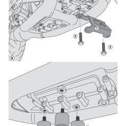 Givi RP5117KIT Skid Plate Fit Kit BMW R1200R / R1200RS 2015-2018