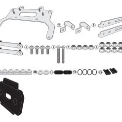 Givi S250 Tool Box Fit Kit 8 Givi S250 Tool Box Fit Kit -Givi Sales Store givi s250 kitbmw honda ktm triumph black 2