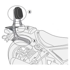 Givi TS1160B Sissybar / Luggage Rack Honda Rebel 500 2017-2019